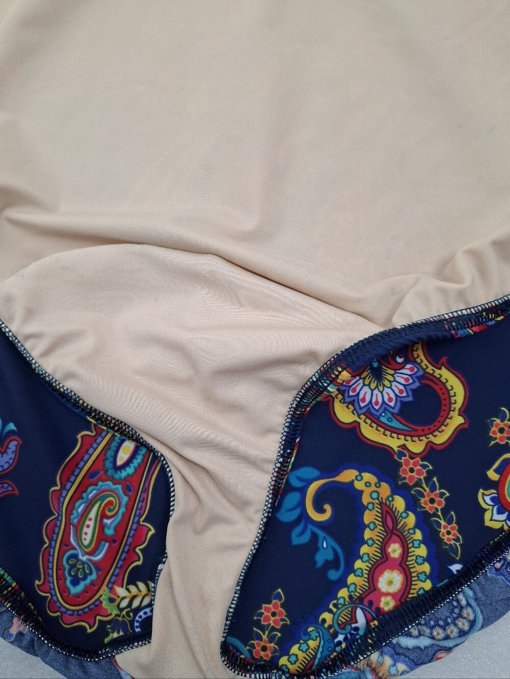 Lands’ End Multicolor Paisley One Piece Bathing Suit Ruching Plus  Size 20W - Picture 8 of 10